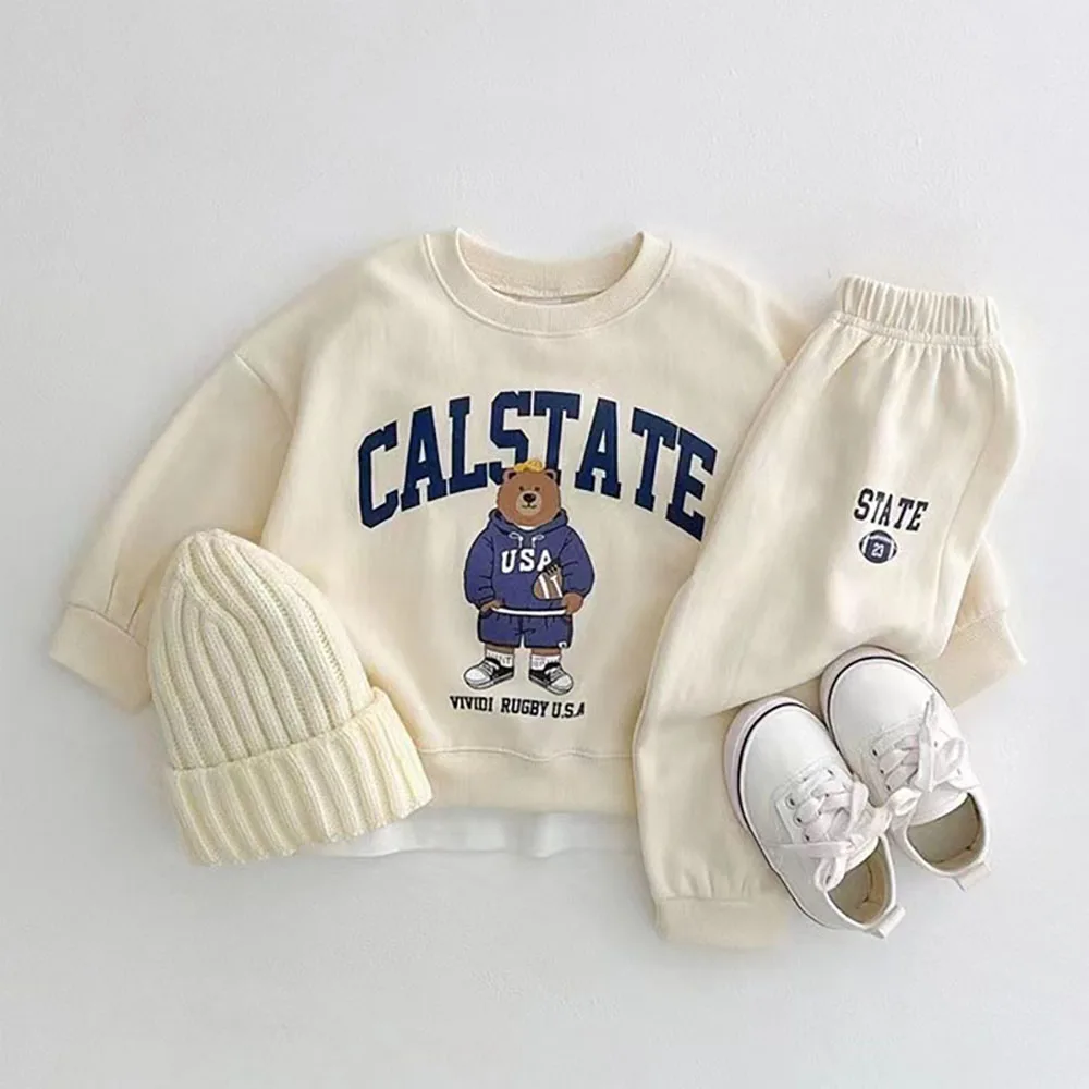 

Melario Casual Baby Boys Girl Clothing Sets Sport Suit Set Fashion Kid Hoodies + Pants Suit Set Toddler Bear Tracksuit Clothes