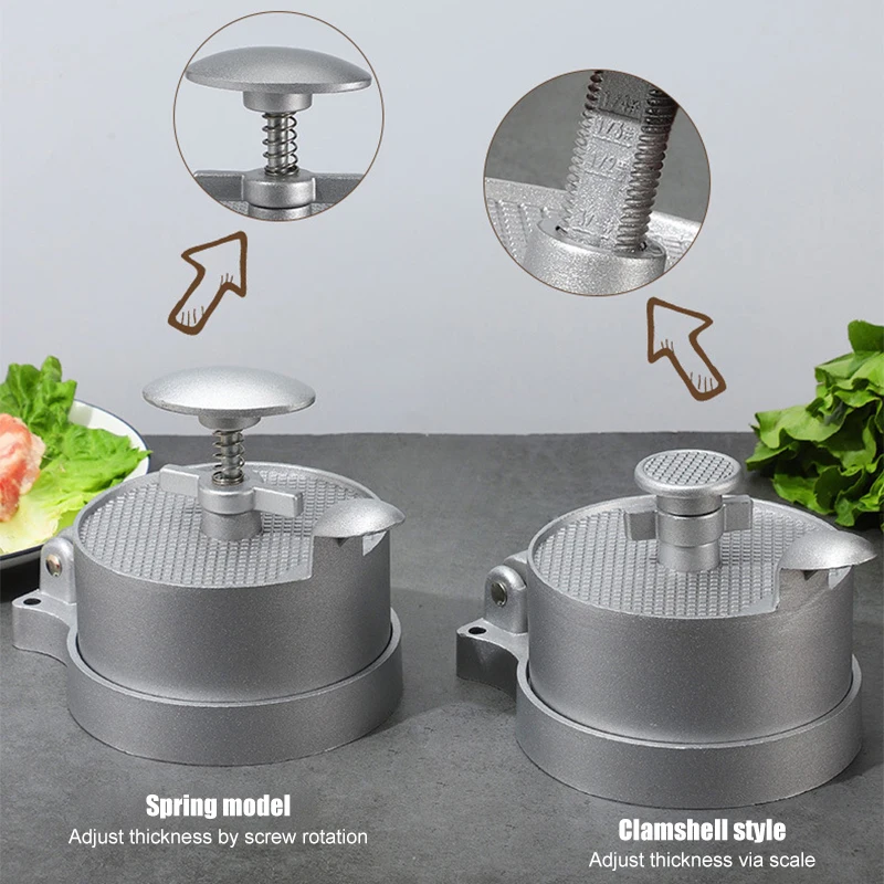 Aluminum Alloy Kitchen Hamburger Meat Press Tool Burger patty maker beef patty Makers Mold Hamburger Press Burger Maker tools