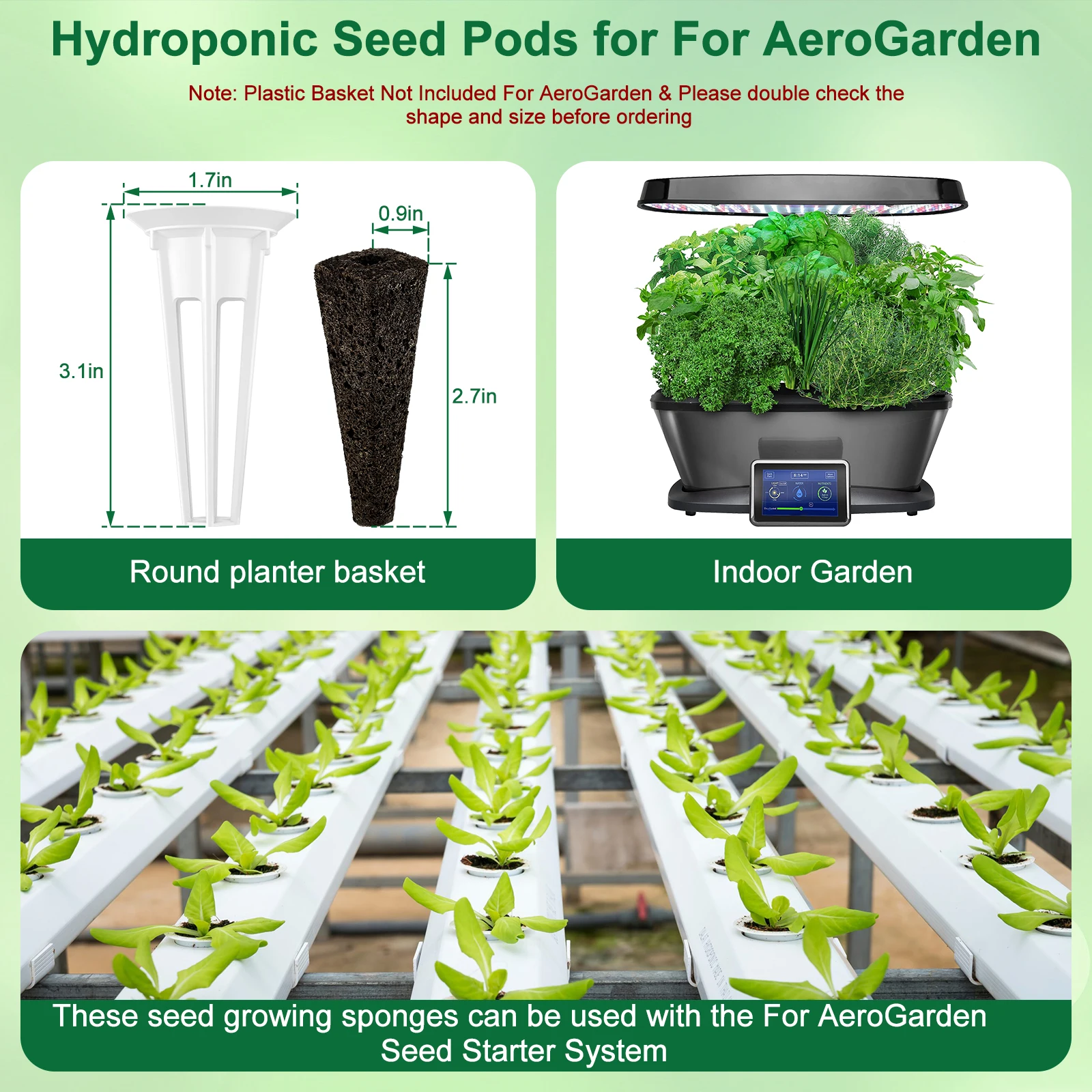Seed Grow Sponges 50/100 Pack for Hydroponics Starter Replacement Root Growth Gardening Pod Garden Planting Accessories hydroponic grow media cubes soilless planting substrate seed starter plugs