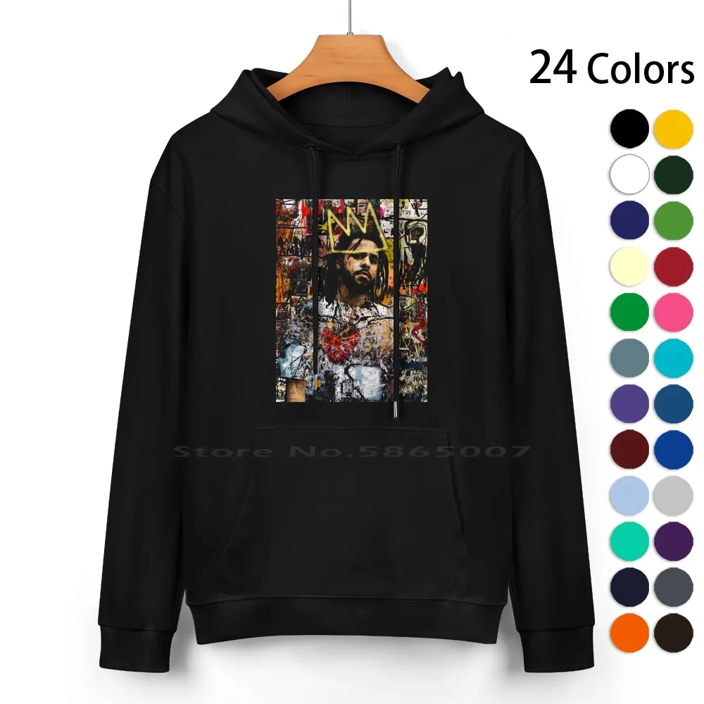 

J Cole Portrait Pure Cotton Hoodie Sweater 24 Colors Jcole Hiphop Dreamville Artist Rapper Love Icon Tribute Portrait Lyricist