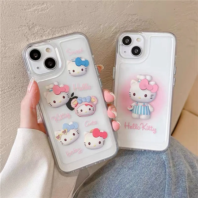 LOUIS VUITTON LV HELLO KITTY PATTERN iPhone 14 Plus Case Cover