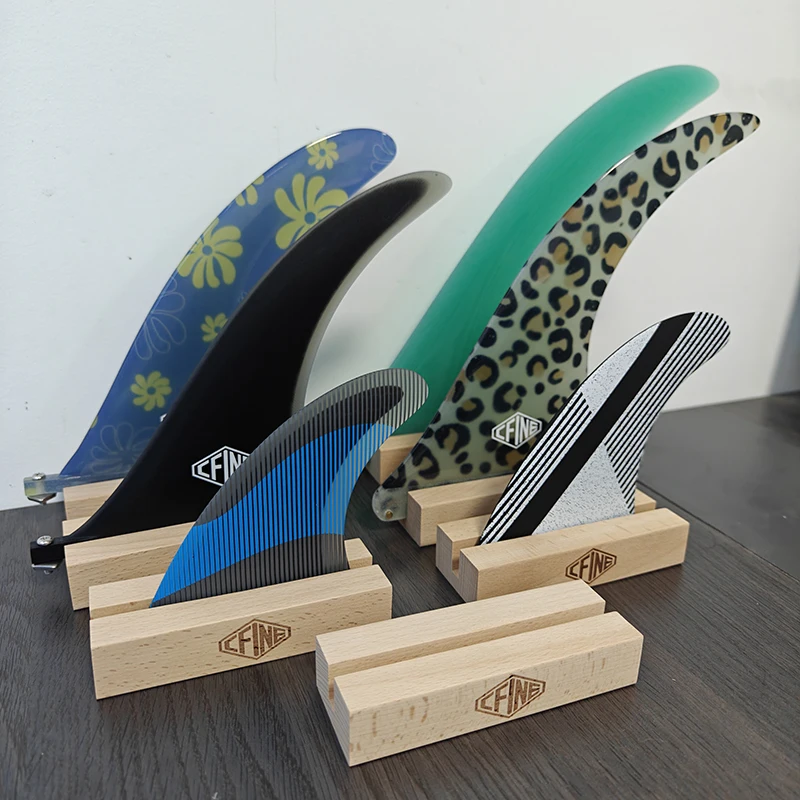 9/10/11INCH longboard fins Wood Base center fiberglass single fin Base surfboard fin