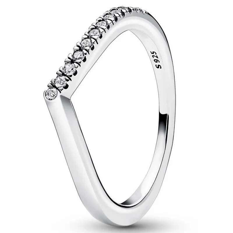 

Женское кольцо из серебра 925 пробы, с кристаллами