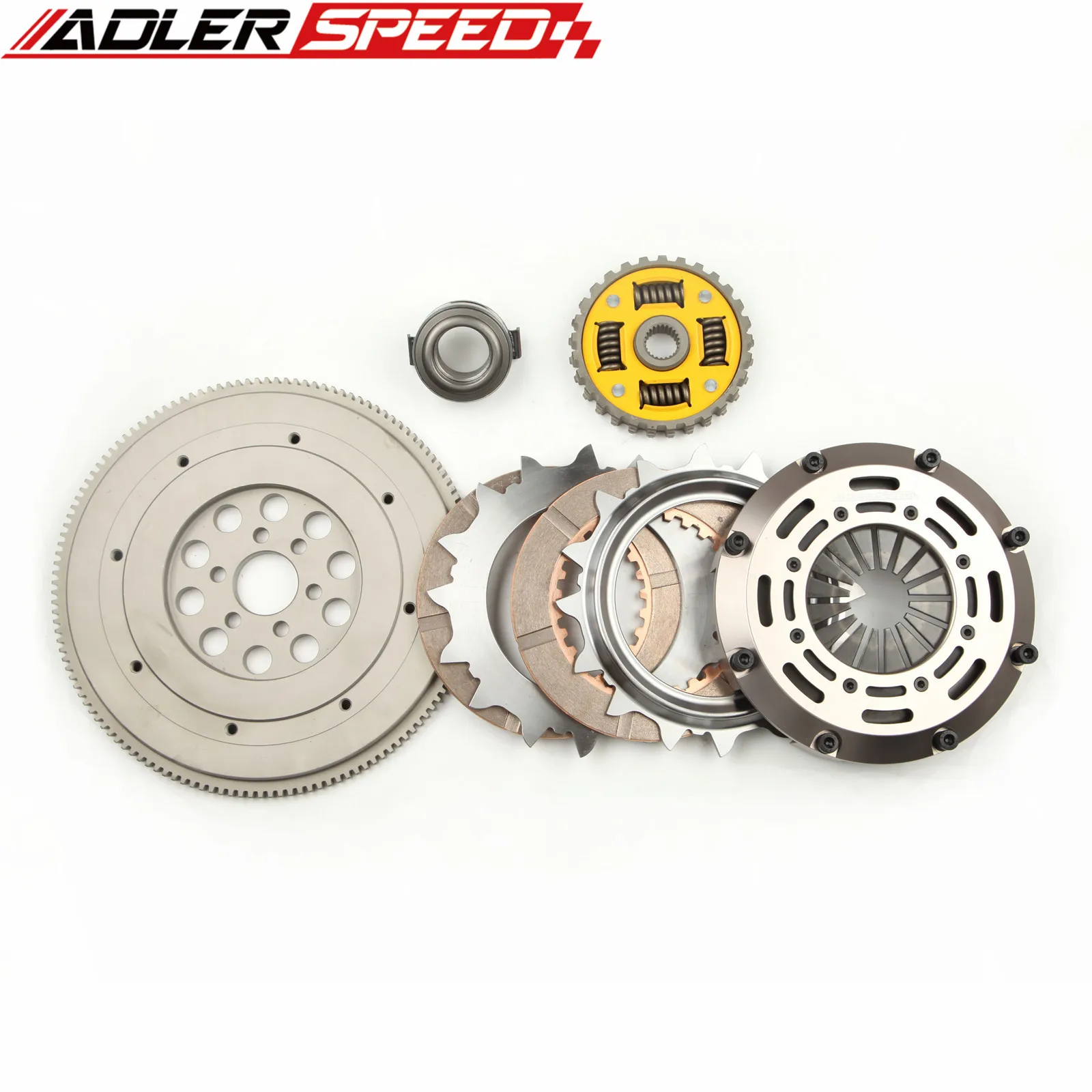 ADLERSPEED 185mm 스프링 클러치 트윈 디스크 키트 & 플라이휠 (1997-2005 아우디 A4 A4 콰트로 (1.8L DOHC 4기통 터보; B5, B6) 용)