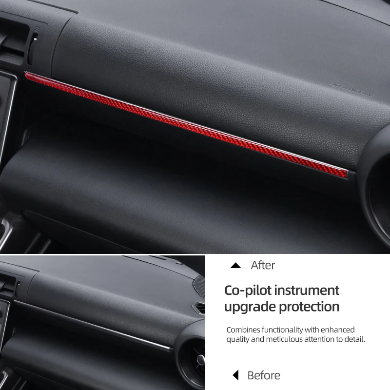 스바루 BRZ/Toyota GR86 2021-탄소 섬유 자동 앞 승객 부조종사 계기판 트림 스티커 자동차 인테리어 액세서리 용 TPIC