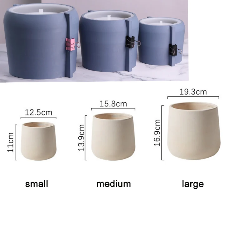 Stampo In Silicone Per Vasi E Candele Fai Da Te – Grande, Per Cemento, Gesso, Resina, Piante Grasse E Portagioielli - 3