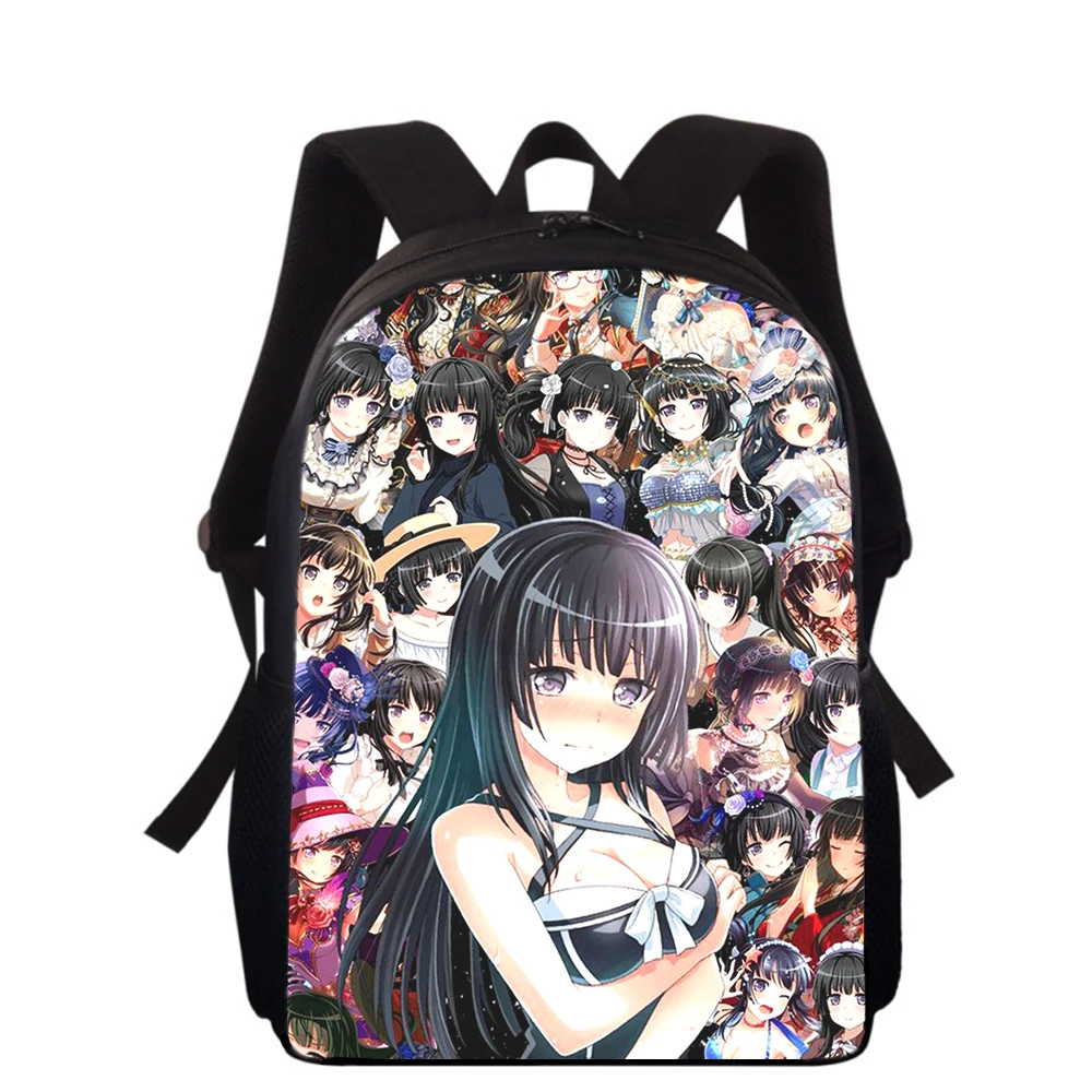 Mochila con estampado 3D de Anime BanG Dream para niños y niñas, morral escolar de 15 pulgadas para libros