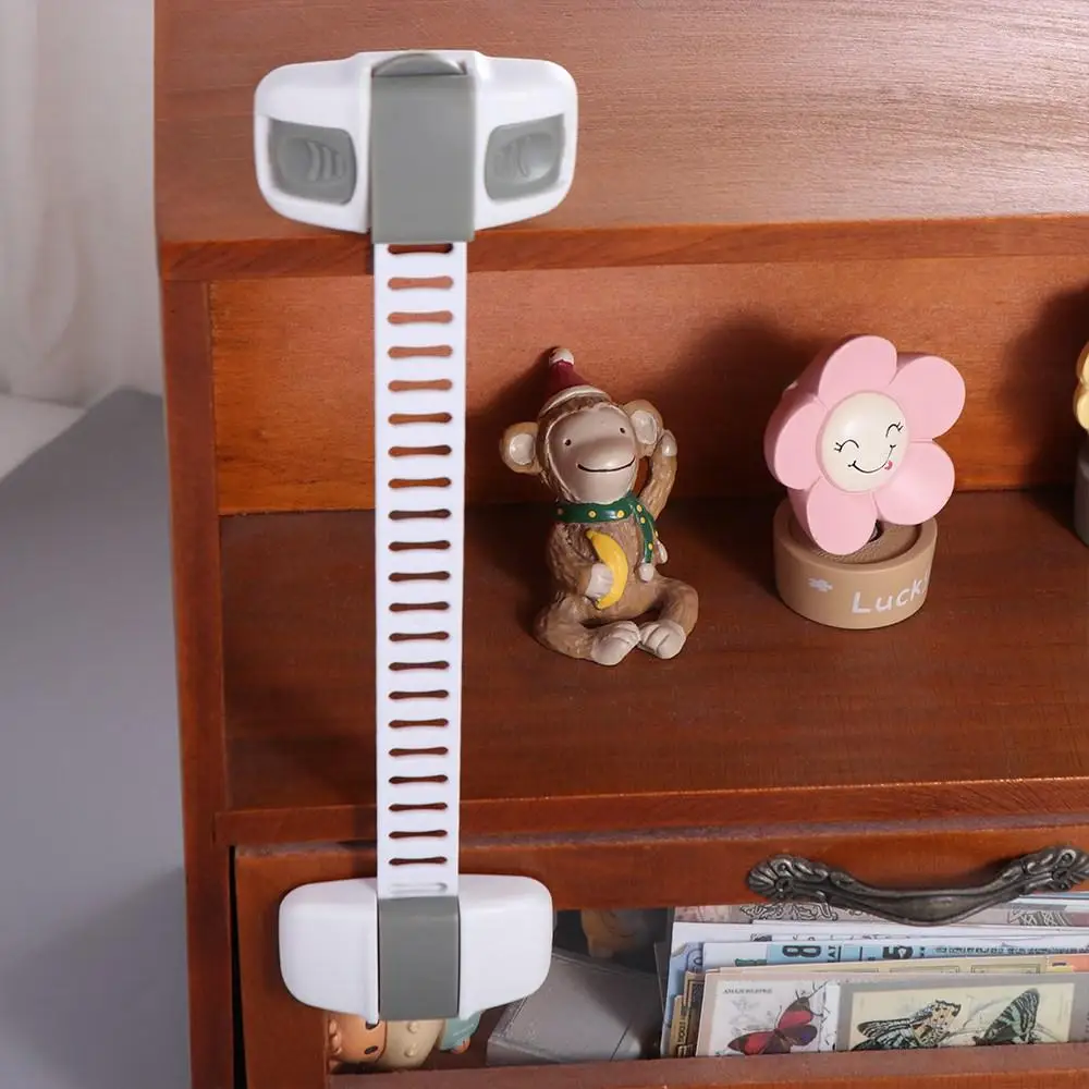 Plastic Child Safety Lock 20cm Multi-Function Drawer Locks Anti-Pinch Anti-Clamp Refrigerator Safety Buckle Child Protection