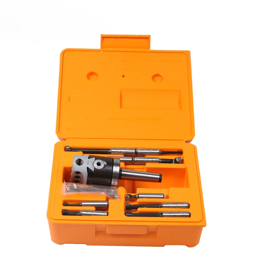 NEW MT3 M12 Arbor F1 -12 50mm boring head and 9pcs 12mm boring bars, head set