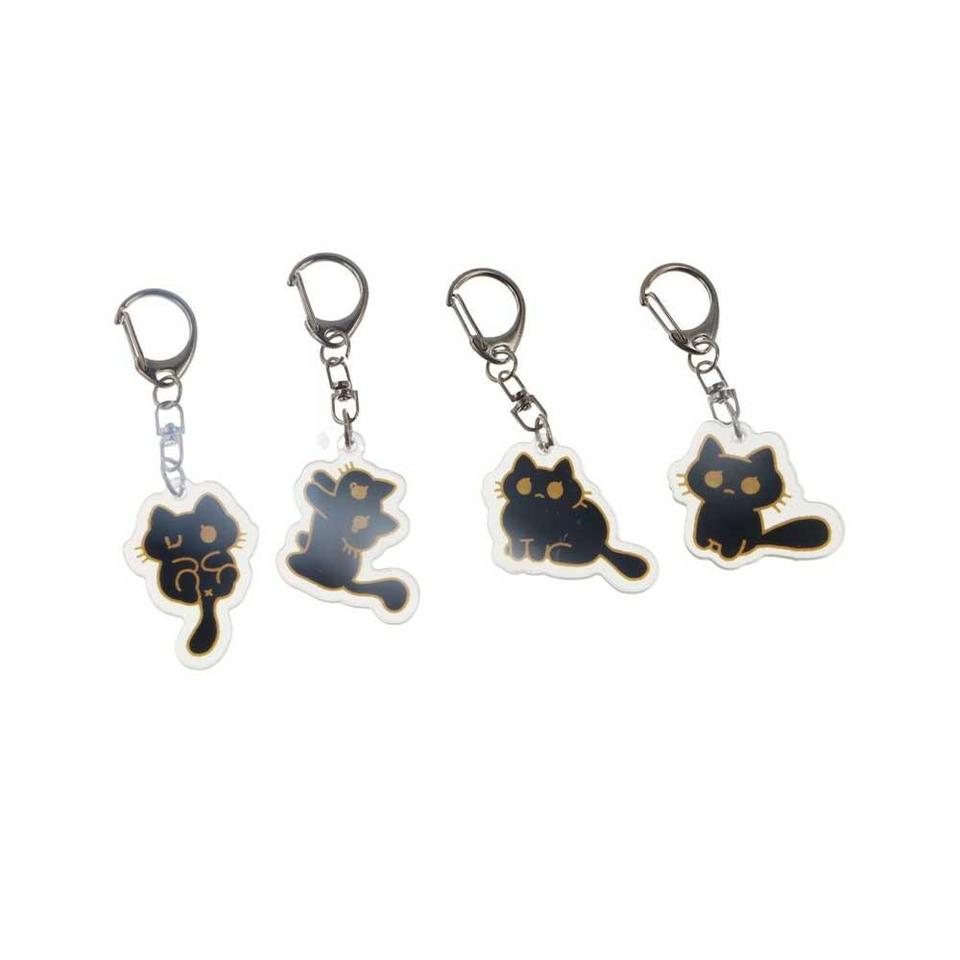 Cartoon Black Cat Keychain Black Cat Acrylic Cute Cat Acrylic Keyring Bag Pendant Decoration Cute Black Cat Pendant