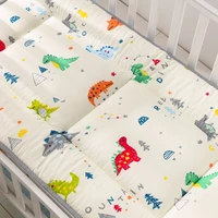 120x60CM berceau matelas enfant en bas âge matelas épais bébé berceau matelas coussin mignon lit berceau coton Double côtés bébé ensemble de literie 5