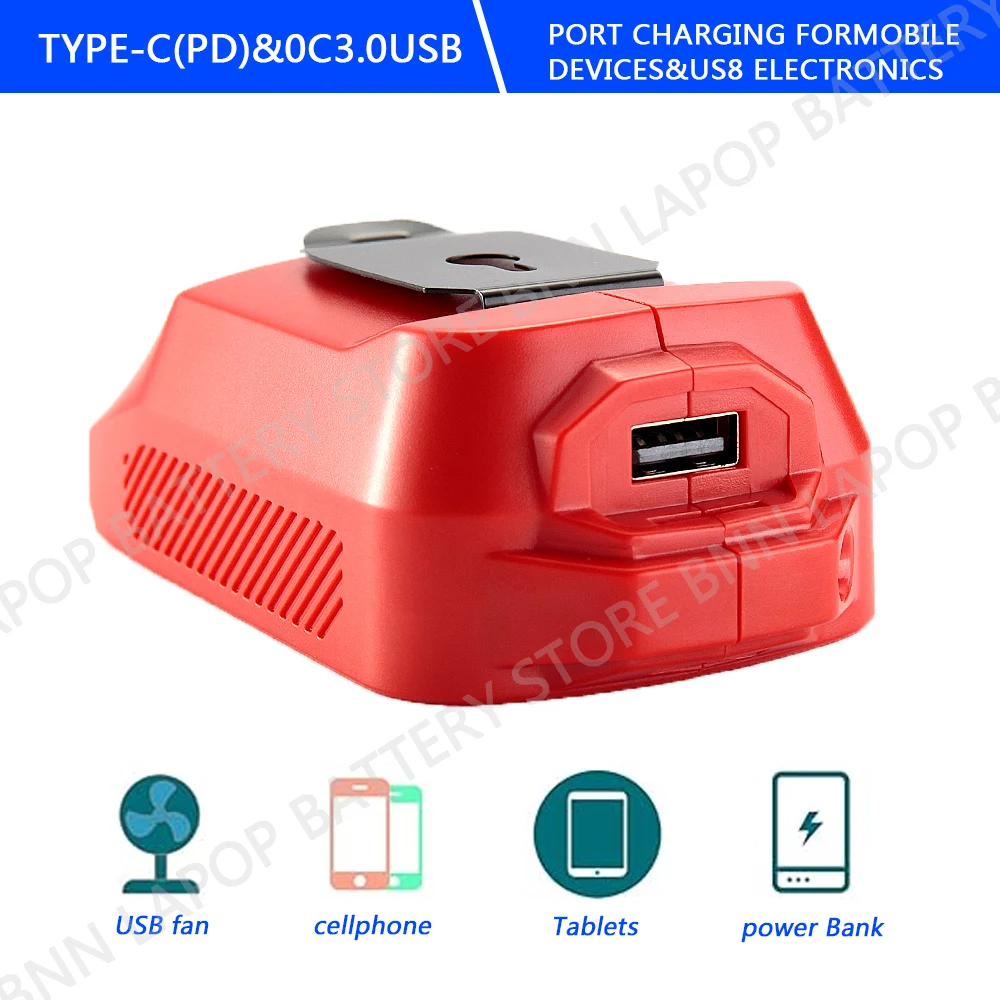 CRAFTSMAN USB 어댑터, 휴대폰, 태블릿, 배터리 등 충전용 USB 전원, V20, CMCB002B