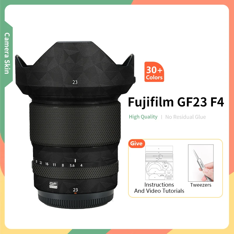 

Для Fujifilm 23 мм Обложка GF 23 мм F/4,0 R LM WR Обложка для объектива против царапин защитная пленка кожаная линия золотые цвета