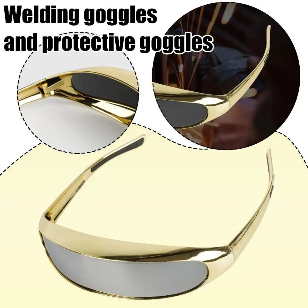 Protective Mirror Welding Goggles Portable Anti-Glare Protective Glasses UV Goggles For Welders 2 Colors