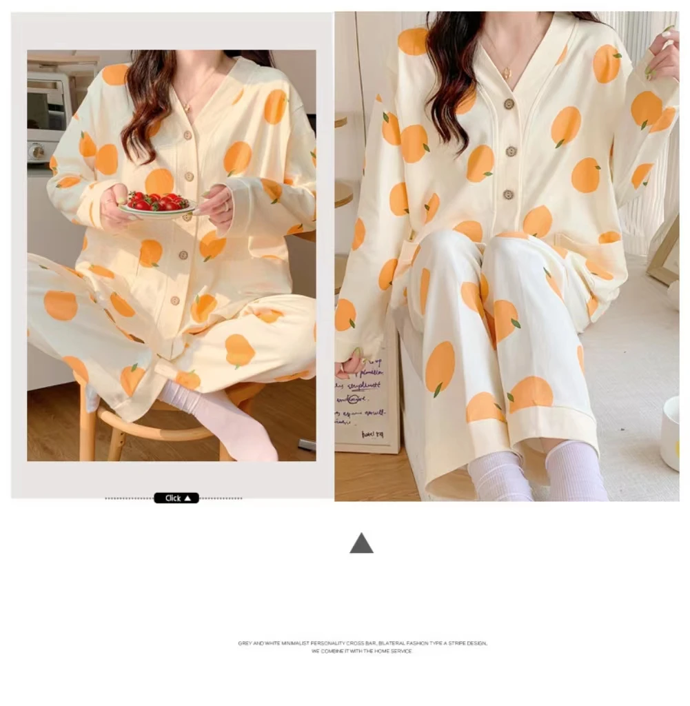 Maternity Pajamas Homewear Suit Nursing Pajamas Moon Clothes Spring and Autumn Cotton Monthly Clothing Summer Nursing Clothes 6