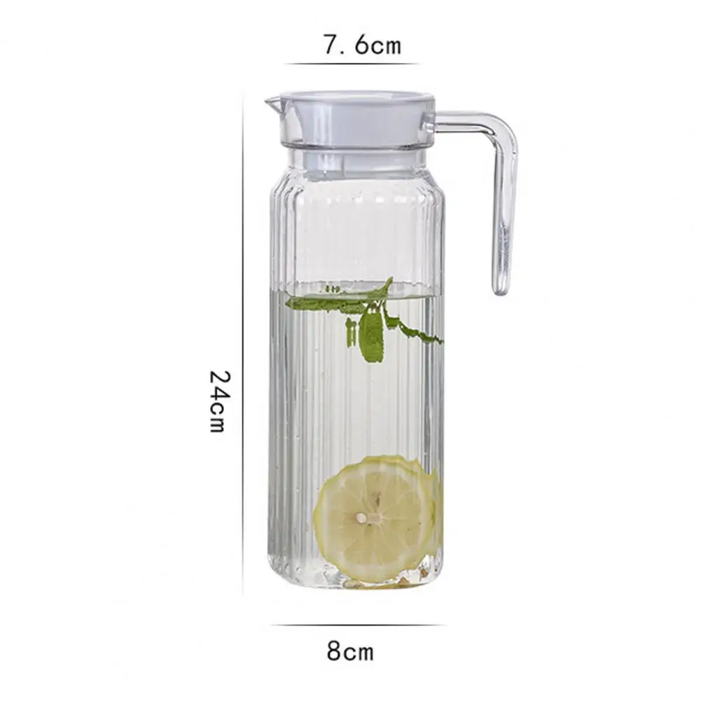 Fridge Water Jug Set of 2 Glass Water Jugs with Spill-free Spout Design for Fridge Food Grade Pitcher for Coffee Milk Juice