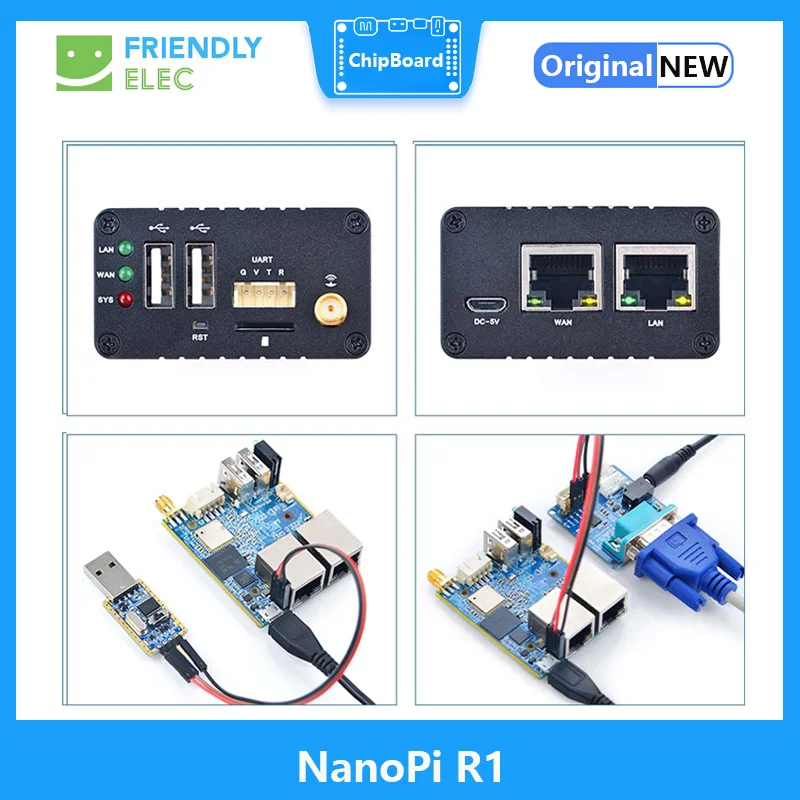 NanoPi R1 Allwinner H3  ̴ Ʈ, Wi-Fi  BT, º eMMC, USB   Ʈ, IoT, 1GB