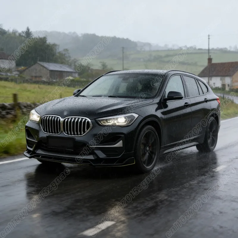 BMW F48 X1 X-Drive 2015 2016 2017 2018 2019 2020 2021 2022 차량용 프론트 범퍼 립 스포일러 스플리터 바디 개조 키트