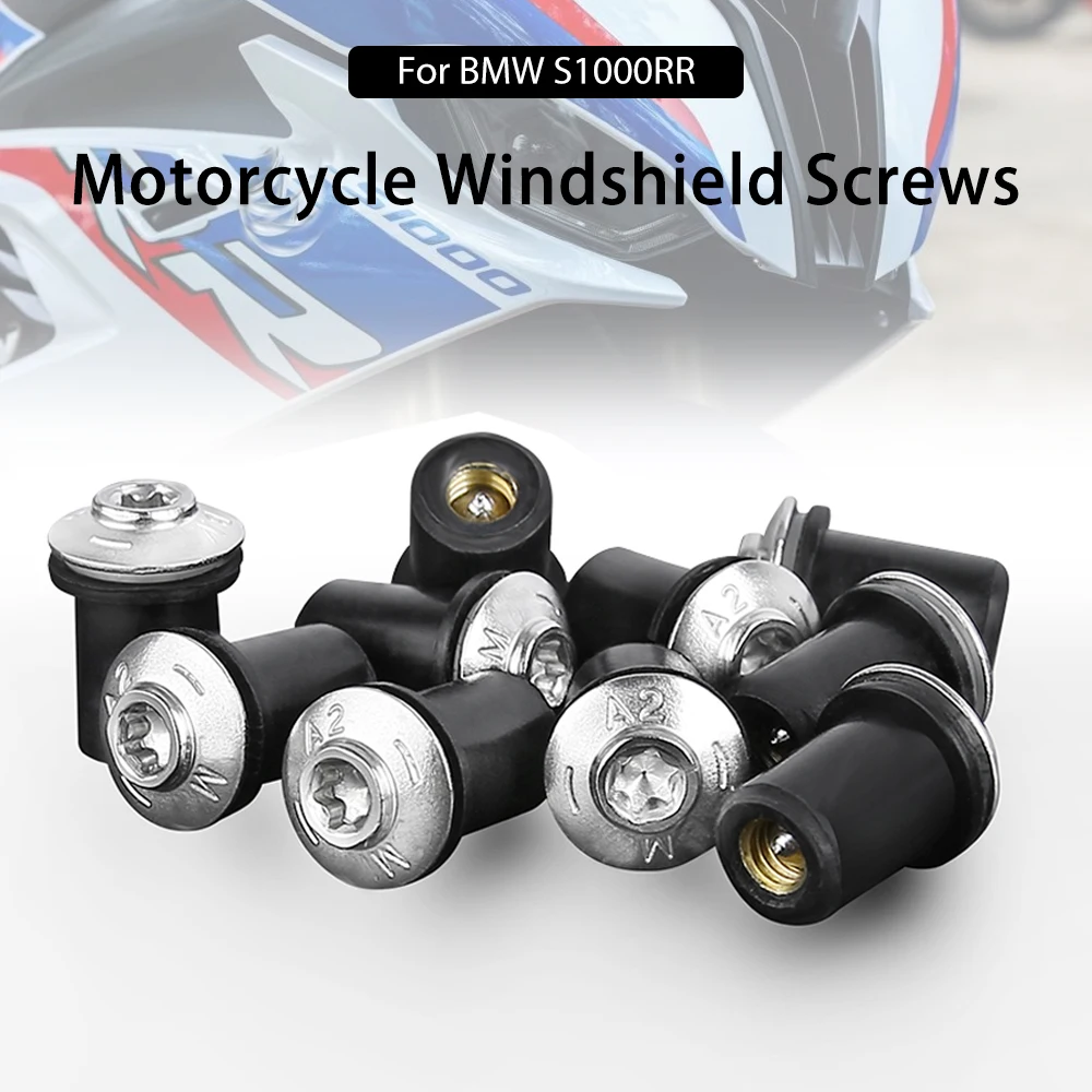 

Fit For BMW S1000RR 2009-2022 Motorcycle Windscreen Windshield Fairing Cowling Screws