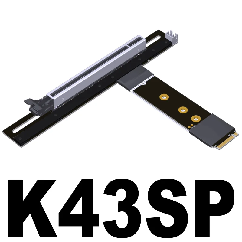 Extensor de Placa Gráfica K43 Gen4 Novo Adaptador Riser Gpu Ngff Nvme Stx Pci-e 4.0x16 M.2 Chave m Vire Angular para a Direita 16x 2023 - Imagem 6