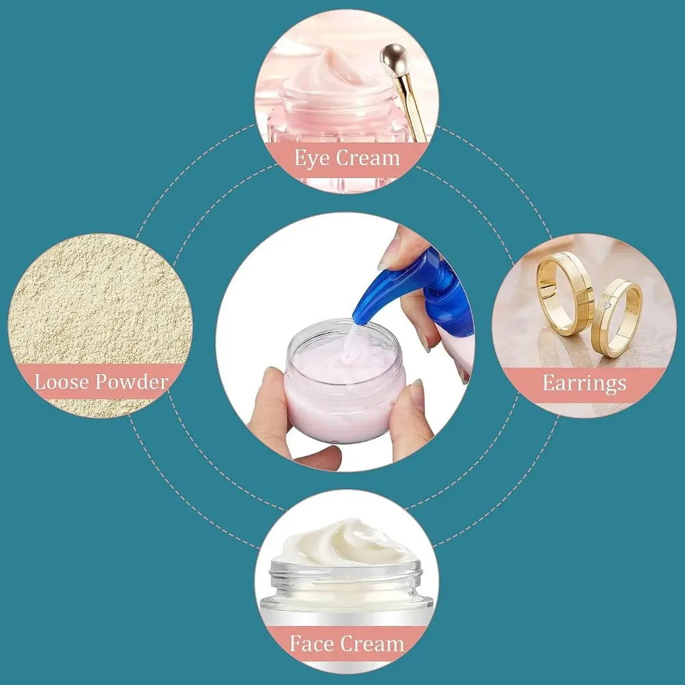 12PCS Plastic Cream Jars Sample Beauty Containers with Leak Proof Wide Mouth Travel bottle for Toiletries Cream 2/3/5/10/15/20ml 6