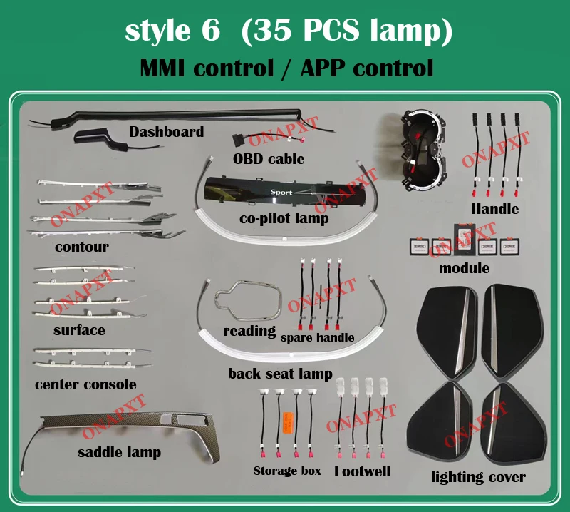 Decorative Ambient Light For Audi A4 A5 B9 2016 2021 Dashboard