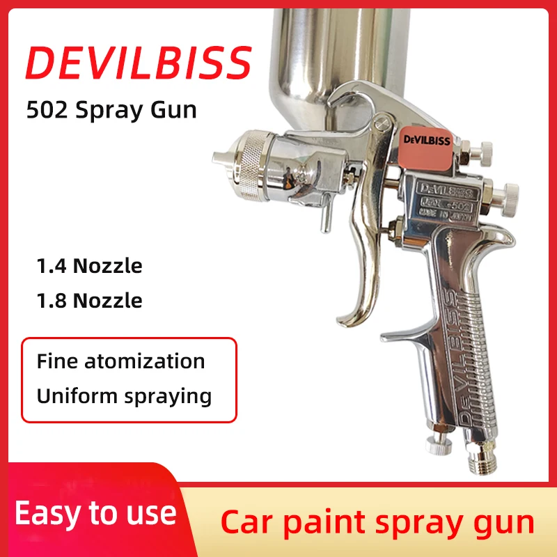Davis DEVILBISS JGX 502 Pot Up Pot Down Furniture Car Paint Top Coat Primer High Atomizing Spray Gun