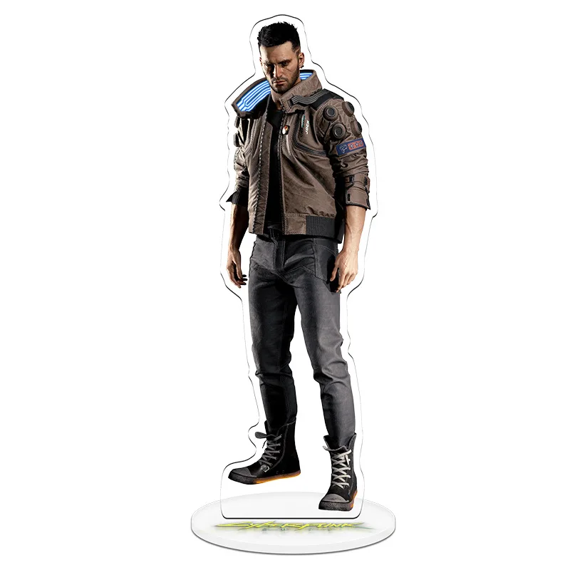 Cyberpunk 2077 Merchandise Display Stand with Keychain Gift Accessories