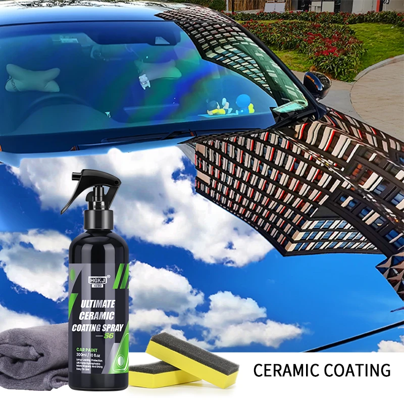 Ceramic Coating For Auto Paint Hgkj S6 300ml Crystal Wax Spray Nano