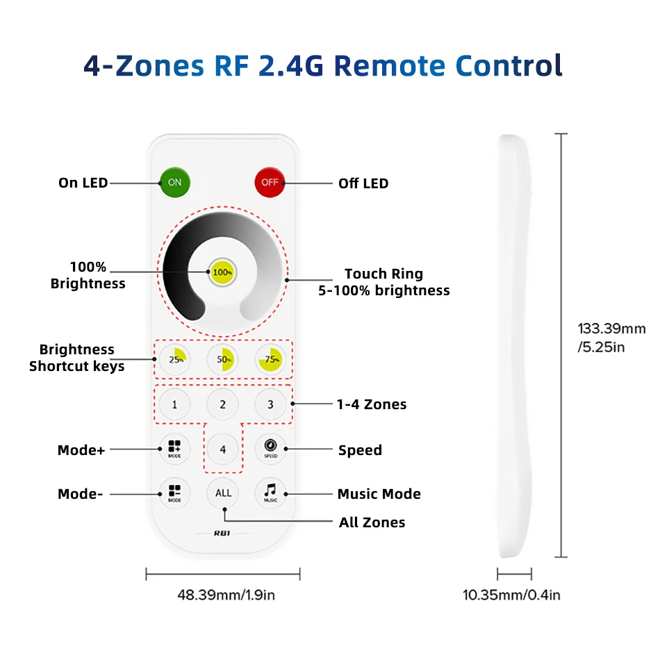 SP630E All In One LED Controller 5CH PWM SPI Pixels LED Light Strip Ws2812b Ws2811 Sk6812 Fcob 5050 Rgb Rgbw Cct Music Bt 5v 24v