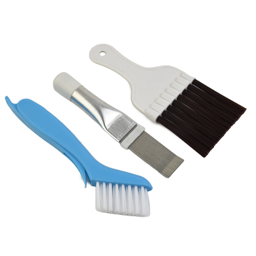 

3 Pcs Cleaning Brushes For Air Conditioning Units/Refrigerators/Evaporator Conditioner Condenser Radiators Fin Straighten Combs