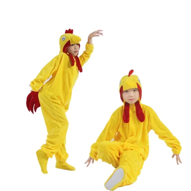 

Boy Girls Adult Hen Chick Rooster Duck Costume Cosplay Props Performance Clothing Dance Cartoon Animal