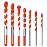 Jeu de forets à percussion en carbure, outils de forage multifonctionnels pour trous triangulaires 3-12mm pour le perçage de carreaux de verre, de céramique, de béton et de briques 1