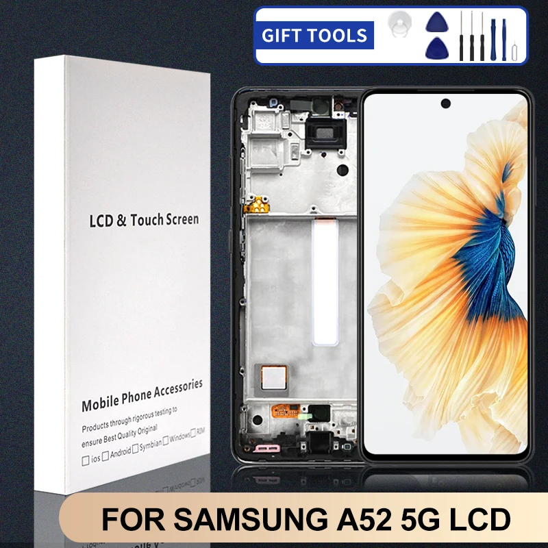 100% New LCD For Samsung Galaxy A52 5G A526 A5260 A526B A526F/DS LCD  Display Touch Screen Digitizer Panel For Samsung A52 5G lcd - AliExpress