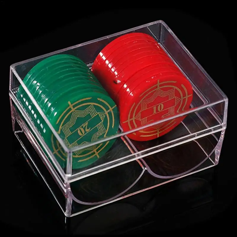 Poker Chip Rack 2 Slots Clear Acrylic Poker Chip Rack Holds 40 Standard