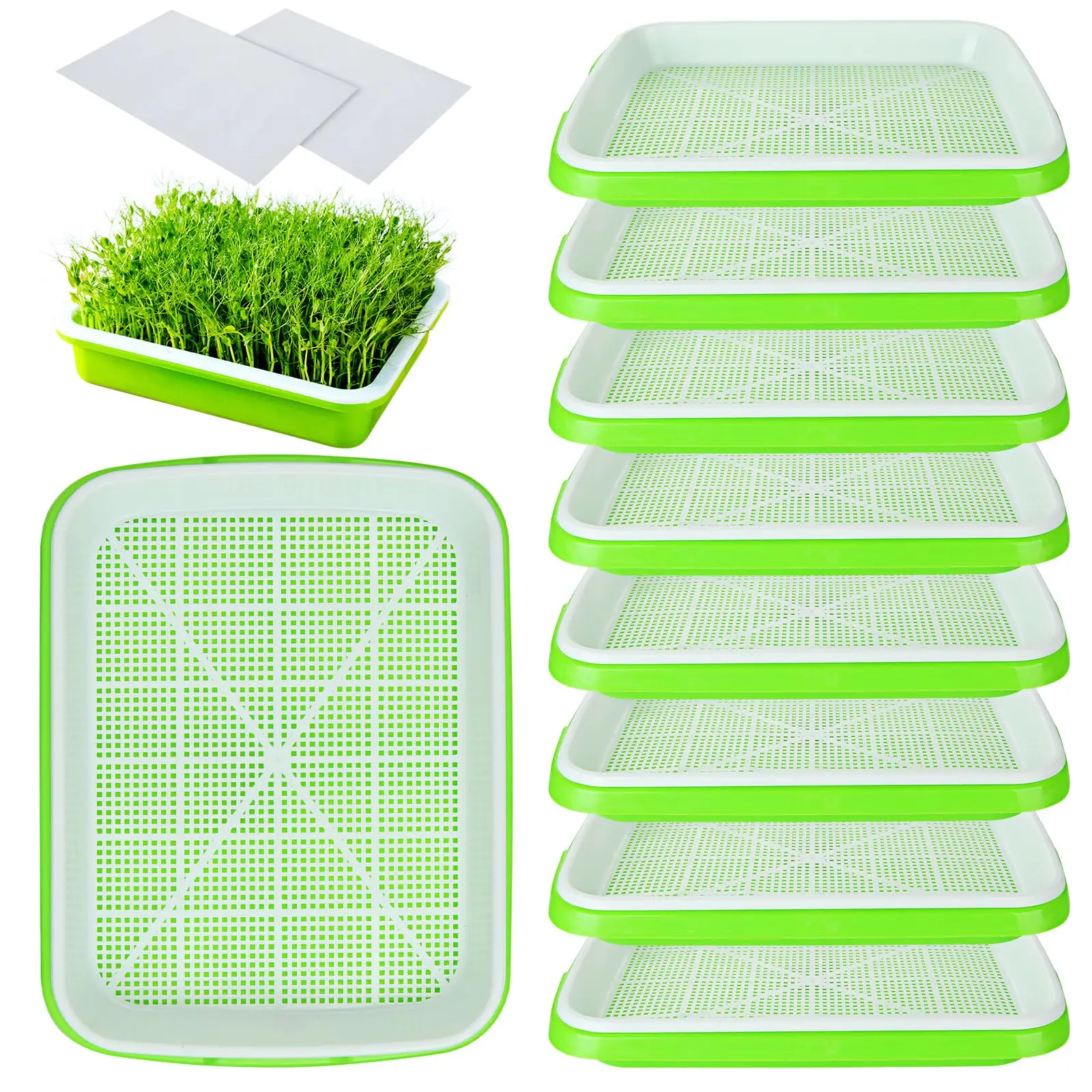 Microgreens Sprouter Tray Hydroponic / Sprouting Tray For Sprout Horticultural Hydroponic Systems Garden Nursery Potted hydroponic germination tray,hydroponic gardening kit,hydroponic planting basket