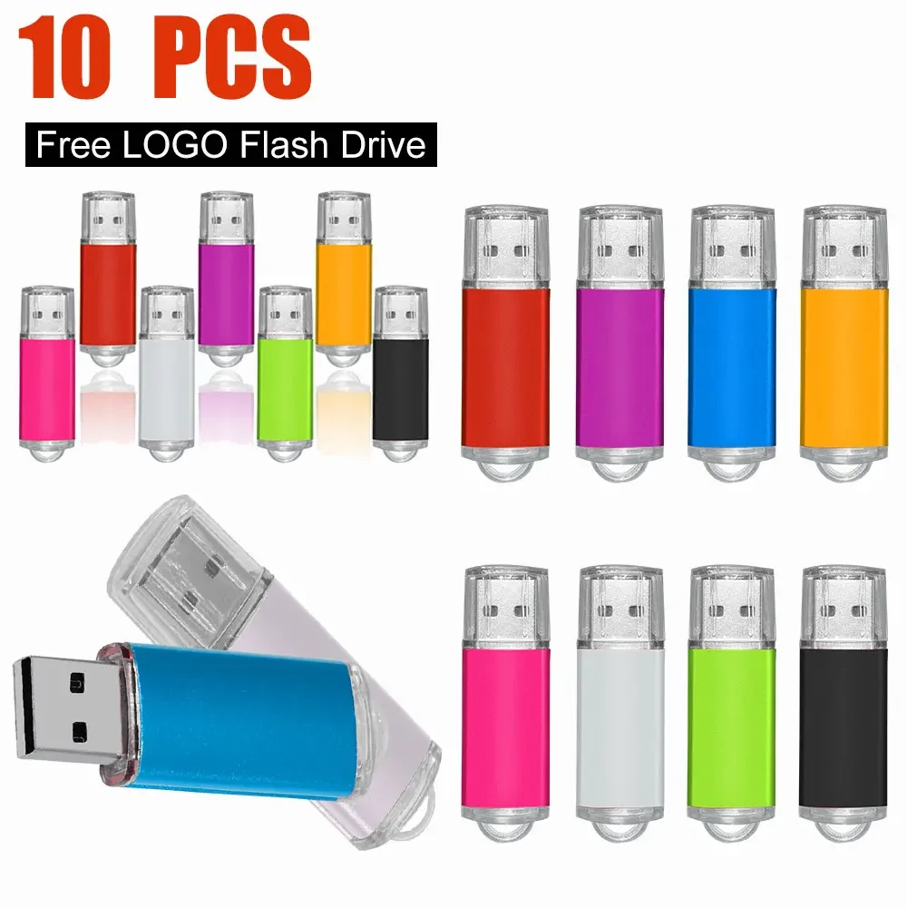 

10PCS/lot Colour USB 2.0 USB Flash Drive 8GB 16GB 32GB 64GB USB Stick Pen Drive 1GB 2GB4GB Pendrive for Smart Phone/PCCustom