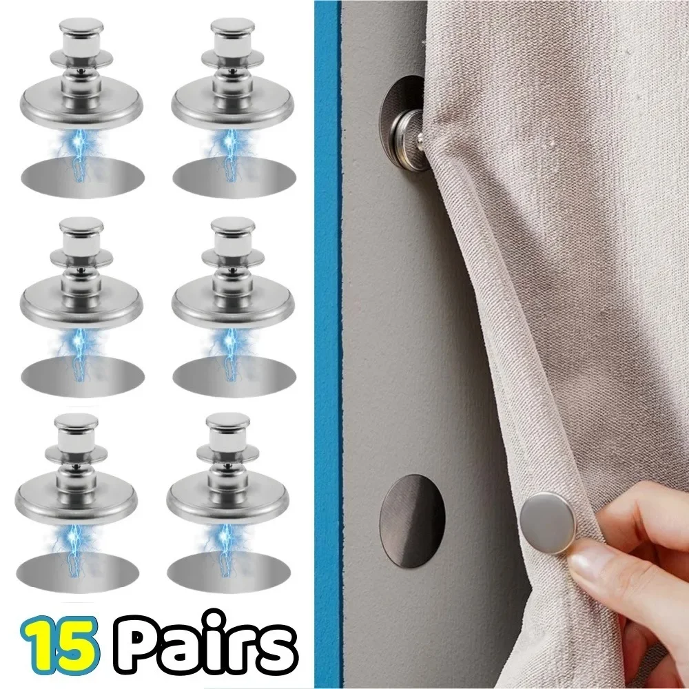 15Pairs Curtain Magnetic Buckle Detachable Curtain Magnet Buckle ...