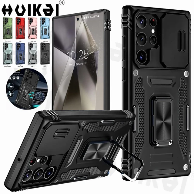 Funda con correa de mano para Samsung Galaxy S24 Ultra, carcasa rígida de  PC a prueba de golpes para Galaxy S23 Plus S23 - AliExpress