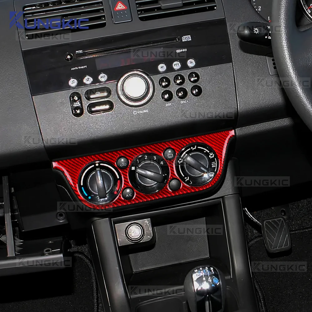 Premium Real Soft Carbon Fiber Sticker for Car Central Control AC Frame