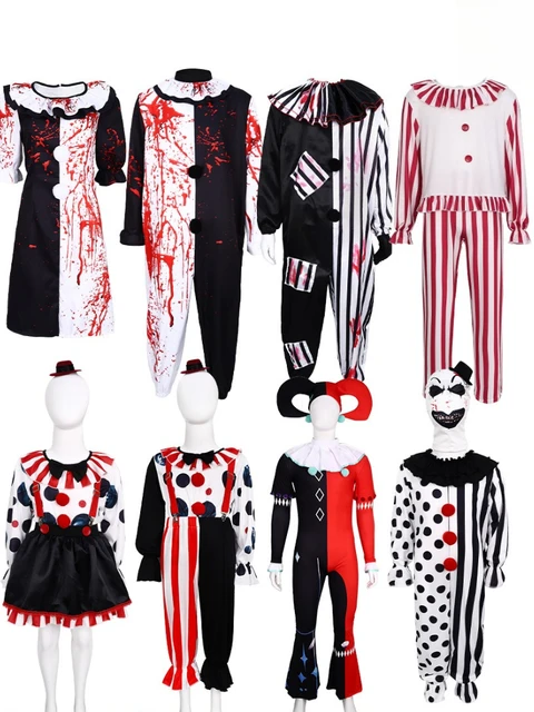 Art The Clown Cosplay Costume ‌Terrifierr 3 Bloody Outfits Killer Clowns Jumpsuits for Halloween Carnival Party Horror Costumes 1