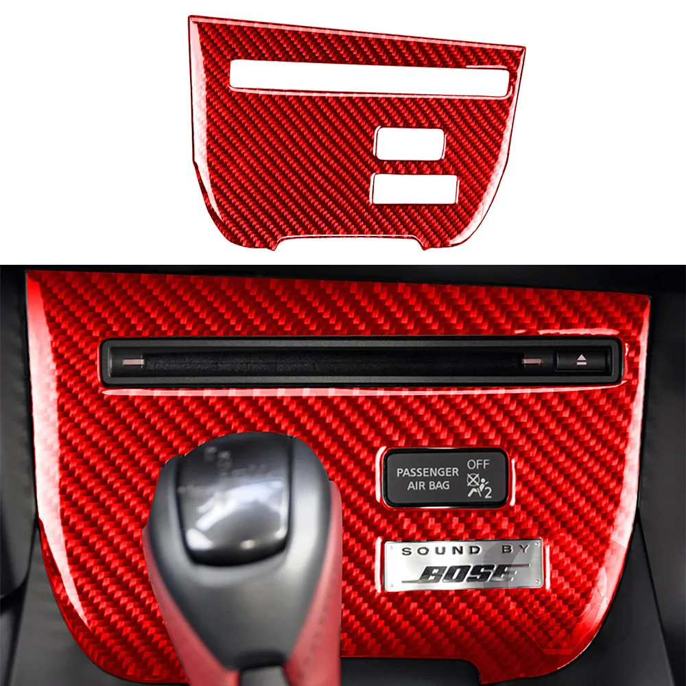 Car CD Player Console Decoration Cover Trim Sticker for Nissan GTR R35