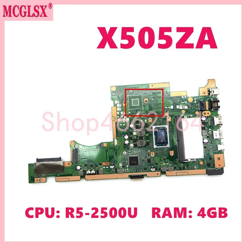 Placa-mãe para Laptop para Asus X505za R32200u R5-2500u 4gb de Ram X505za X505z F505z K505z A505z Rx505z Notebook Mainboard