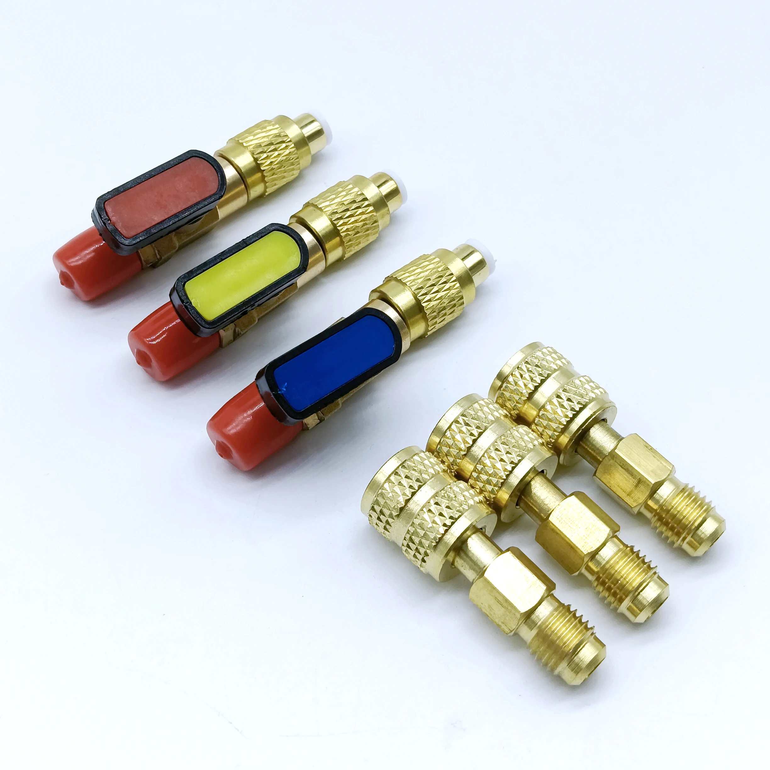 Air Conditioning Refrigerant Angled Compact Ball Valve Fits for HVAC R12 R22 R410a Charging Hoses AC Refrigerant Adapter