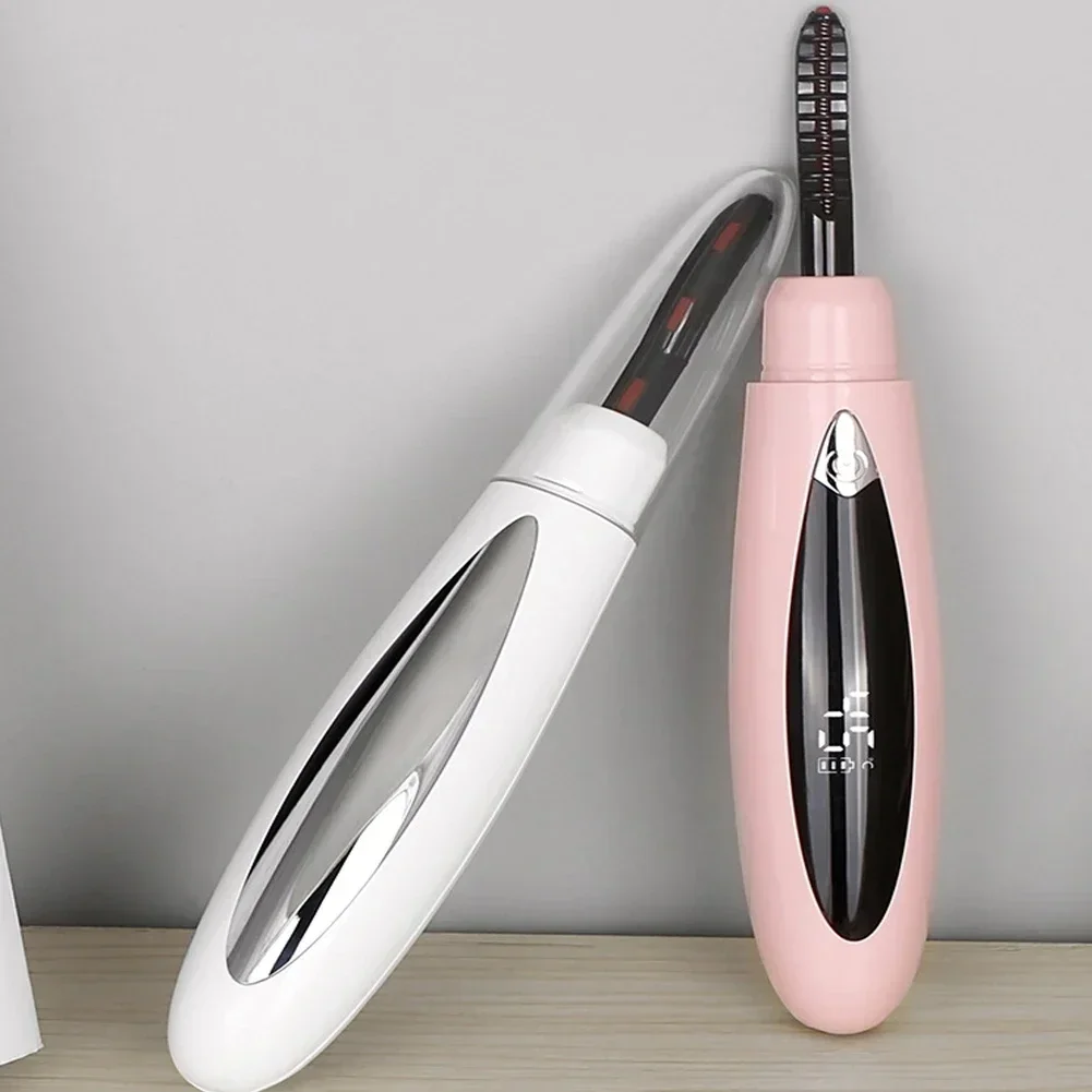 Electric Heated Eyelash Curler Portable Eyelash Curling Device Quick Heating Natural Curler Long Lasting Make up Tool