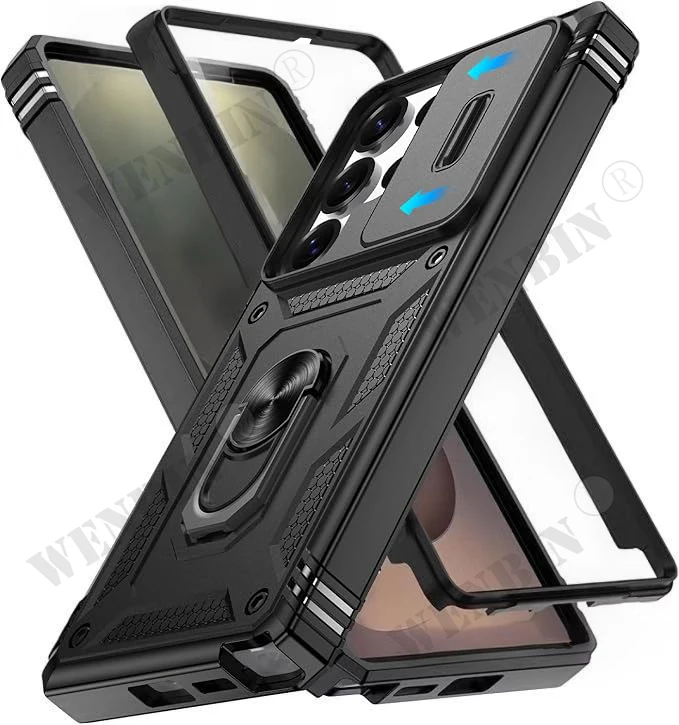 Heavy Duty Case with 360-Degree Kickstand and Camera Cover