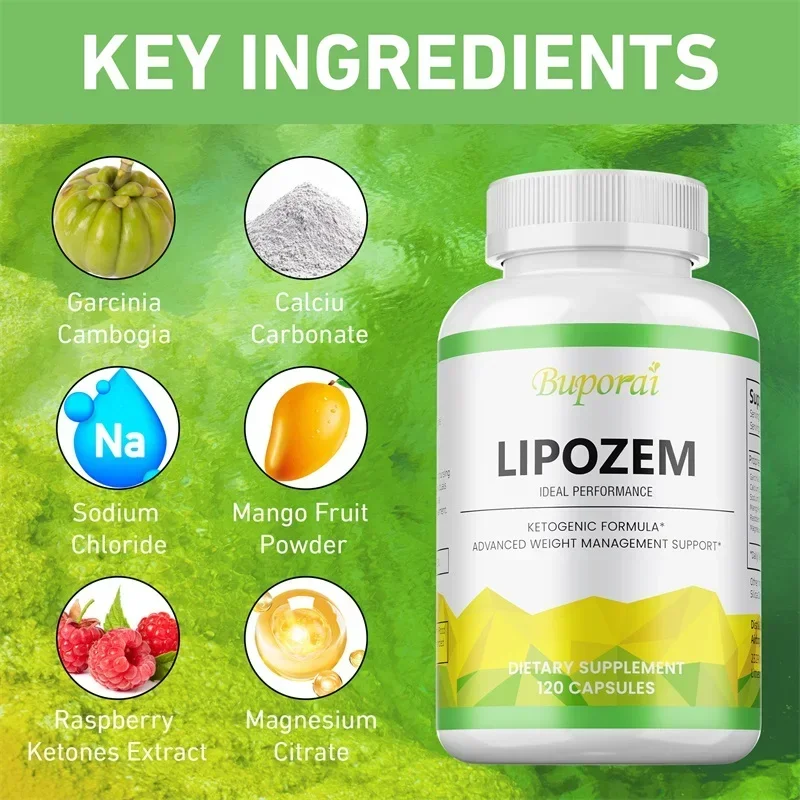 Lipozem Supplement-Digestive Health Appetite Suppression Metabolism Fat Burning Body Shaping digestive capsules