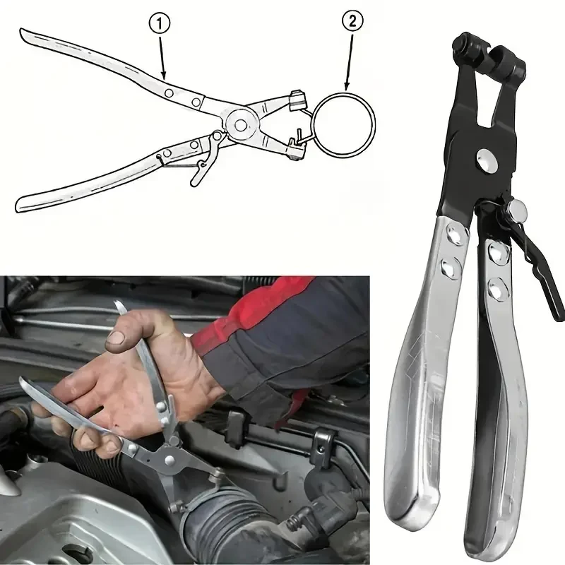 Professional Car Water Pipe Hose Clip Pliers Clamp Swivel Drive Jaw Locking Tool Removal And Installation Of Ring-Type Flat-Band 5