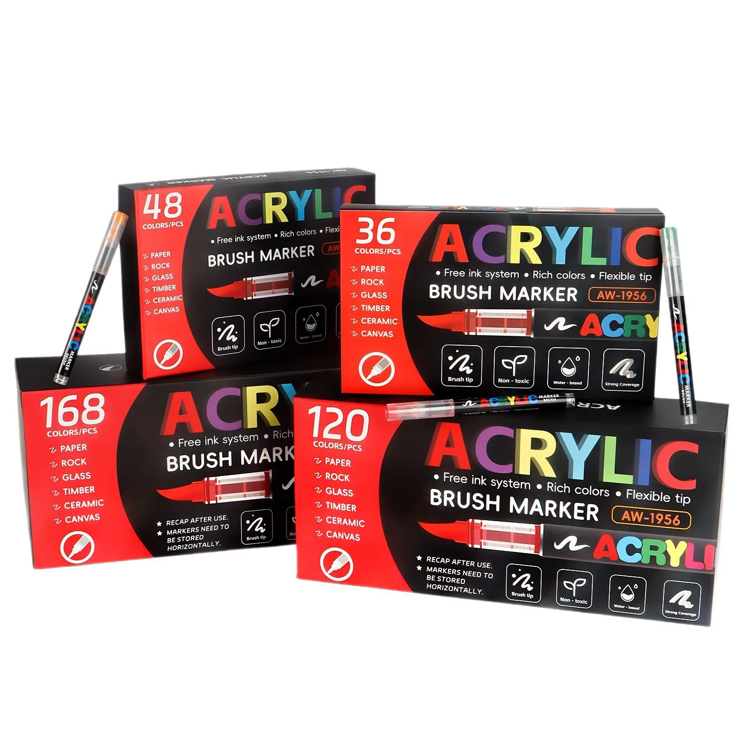 36-Color Acrylic Marker Pen Set 5