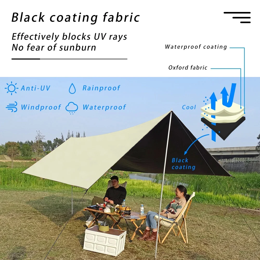 3x5 3x4m 3x3m Black Coated Tarp Screen Shade Membrane Camping Tarp Waterproof Outdoor Tarpaulin Shelter Sunshade Flysheet Awning waterproof tarpaulin,waterproof tarp,ultralight tarp